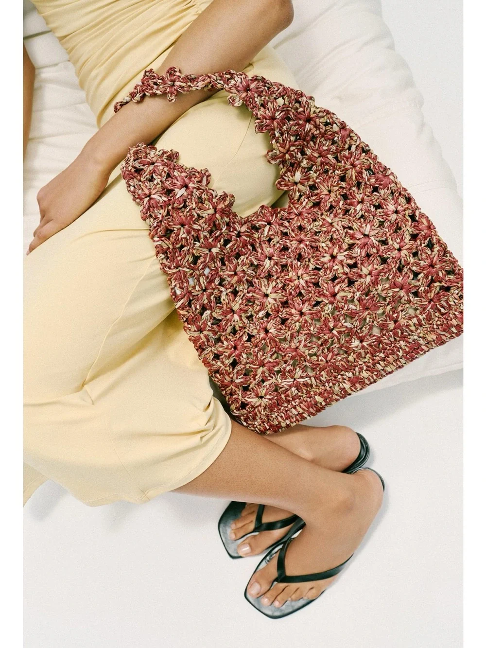 ZARA RAFIA BUCKET BAG